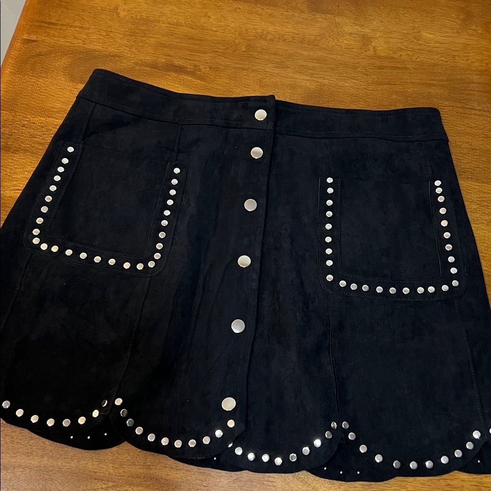 AQUA Faux suede mini skirt Size XXL - Picture 12 of 16